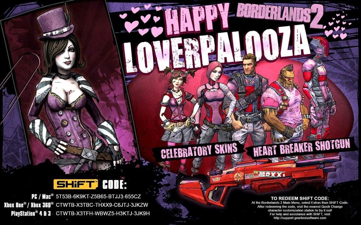 Borderlands TPS SHiFT Codes Playstation