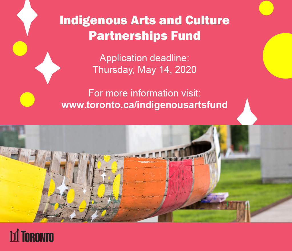 City of Toronto Culture (@culture_to) on Twitter photo .<a href="/cityoftoronto/">City of Toronto 🇨🇦</a>'s Indigenous Arts and Culture Partnerships Fund is being rolled out for 2020. The application deadline is Thurs., May 14. toronto.ca/indigenousarts… .<a href="/cityoftoronto/">City of Toronto 🇨🇦</a>'s Indigenous Arts and Culture Partnerships Fund is being rolled out for 2020. The application deadline is Thurs., May 14. toronto.ca/indigenousarts…
