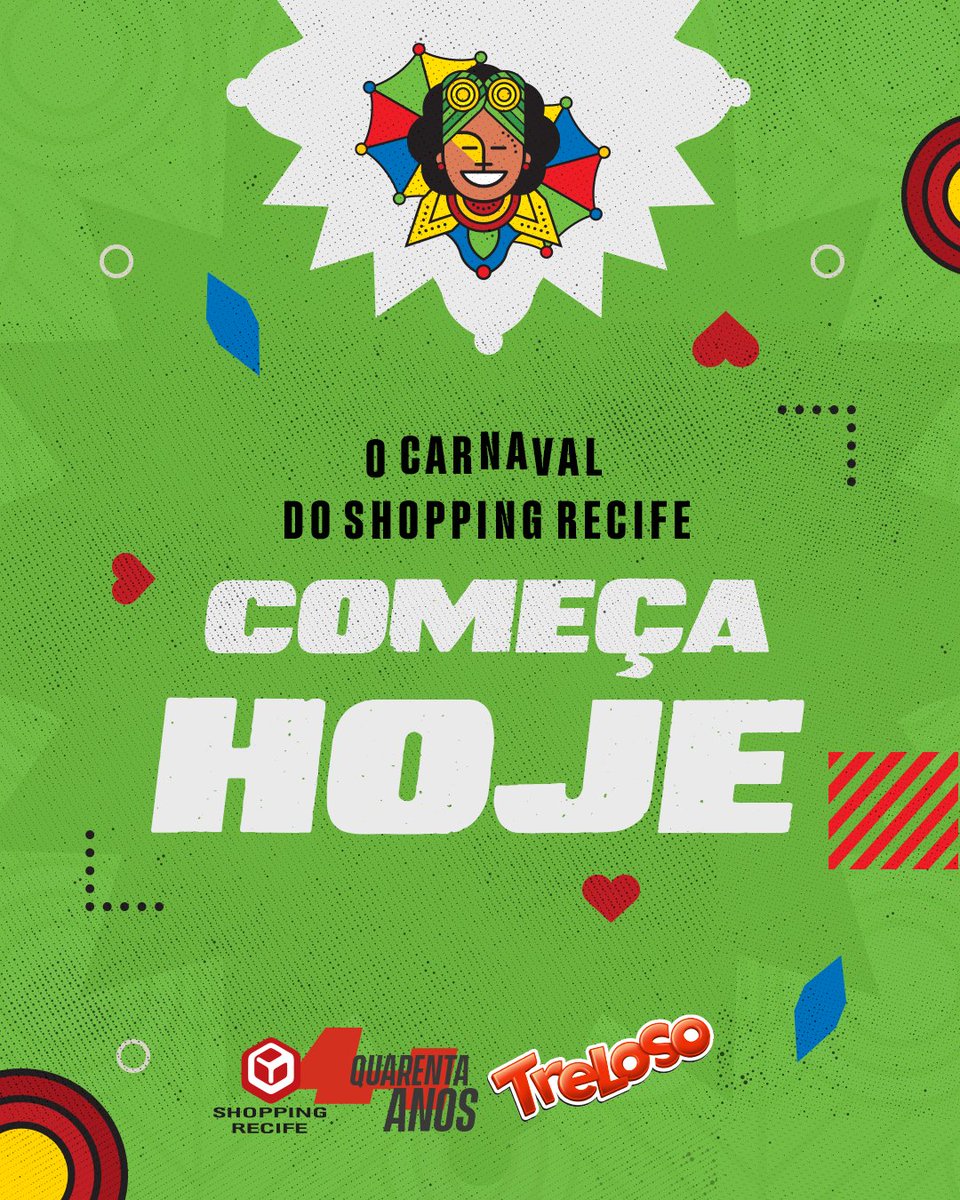 É hoje, foliões! 🤩

O Carnaval do Shopping Recife vai começar com tudo no show gratuito de André Rio! Se inspire nos looks das embaixadoras do nosso Carnaval e vem aproveitar. É a partir das 19h, na Praça de Eventos! 🎉 

#CarnavalSR #carnaval #IssoÉMuitoRecife #40anosSR