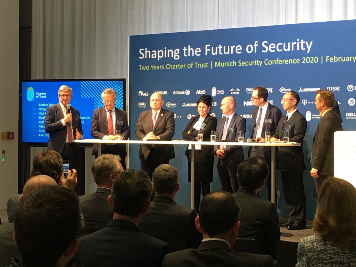 Building digital #trust becomes a basic need and is not a luxury. So today we are proud to celebrate two years #CharterofTrust as one of 17 members of this global initiative for more #Cybersecurity together with @MunSecConf and @Siemens. #CharterofTrust #Cybersecurity