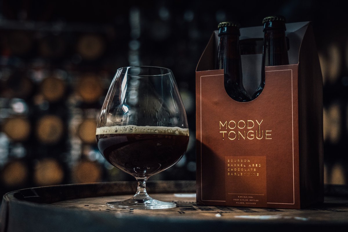 MoodyTongue's tweet photo. It's #ValentinesDay which means it's release day for our Bourbon Barrel Aged Chocolate Barleywine! This is our 5th vintage and longest running barrel aged beer at Moody Tongue and it's available in 4-packs to-go and on draft from The Bar starting at 4pm this evening! https://t.co/IuXRpDVpI9