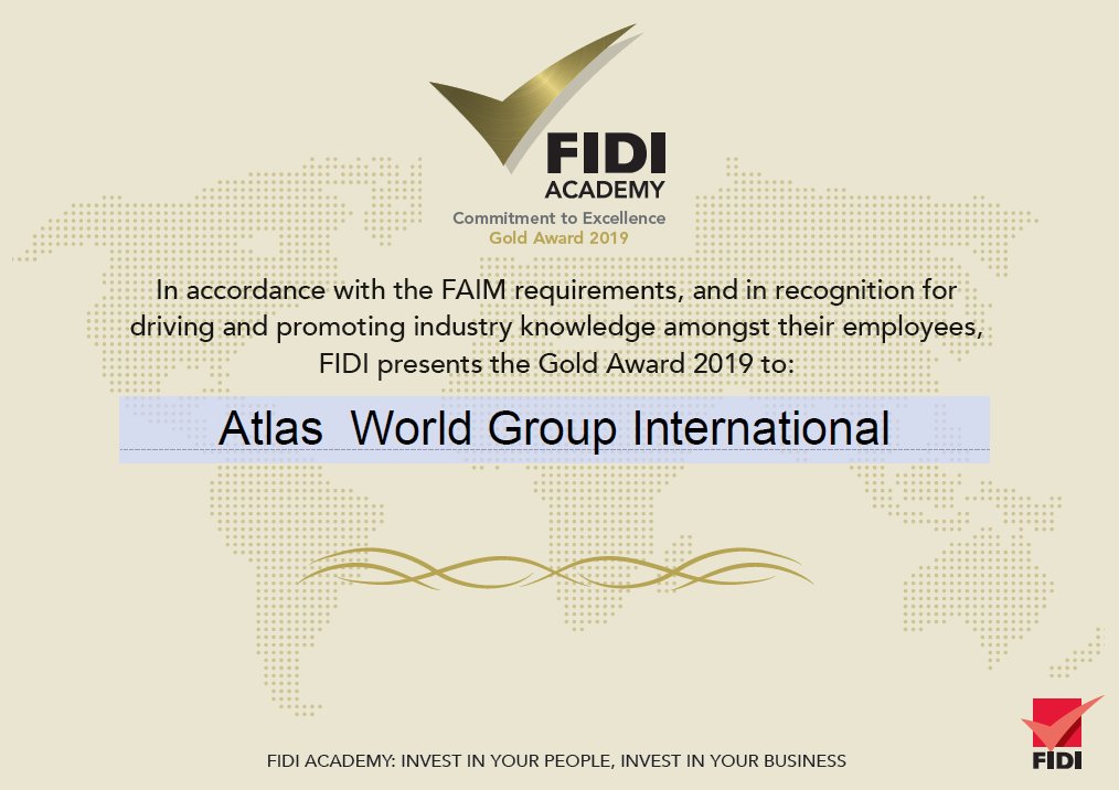 Atlas_Intl's tweet photo. What an honor!

The training provided to our team is now our standard for providing service with excellence. 

Thank you FIDI for presenting team AWGI with gold. https://t.co/xSNPJkCRdw