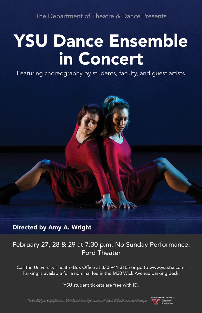 We’re so close now! Feel free to share our concert poster and the link for tickets ysu.tix.com !