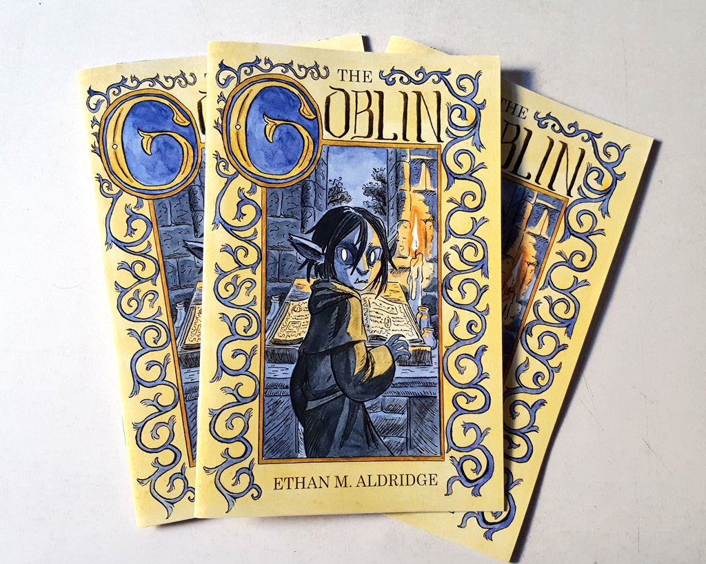 I just got the print edition of my new comic, THE GOBLIN! They turned out beautifully. I'll be debuting a limited number at #ECCC next month! 