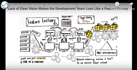 Scrumdotorg's tweet photo. In case you missed it,  here is the recording of Monday's #ScrumPulse webinar - Product Ownership - The 3 Vs in Practice Using Product Strategy Canvas with Professional Scrum Trainer Joshua Partogi. @jpartogi Watch here: https://t.co/BOWeoIAfgv #ProductOwner #Scrum https://t.co/K8HRN0ydi7