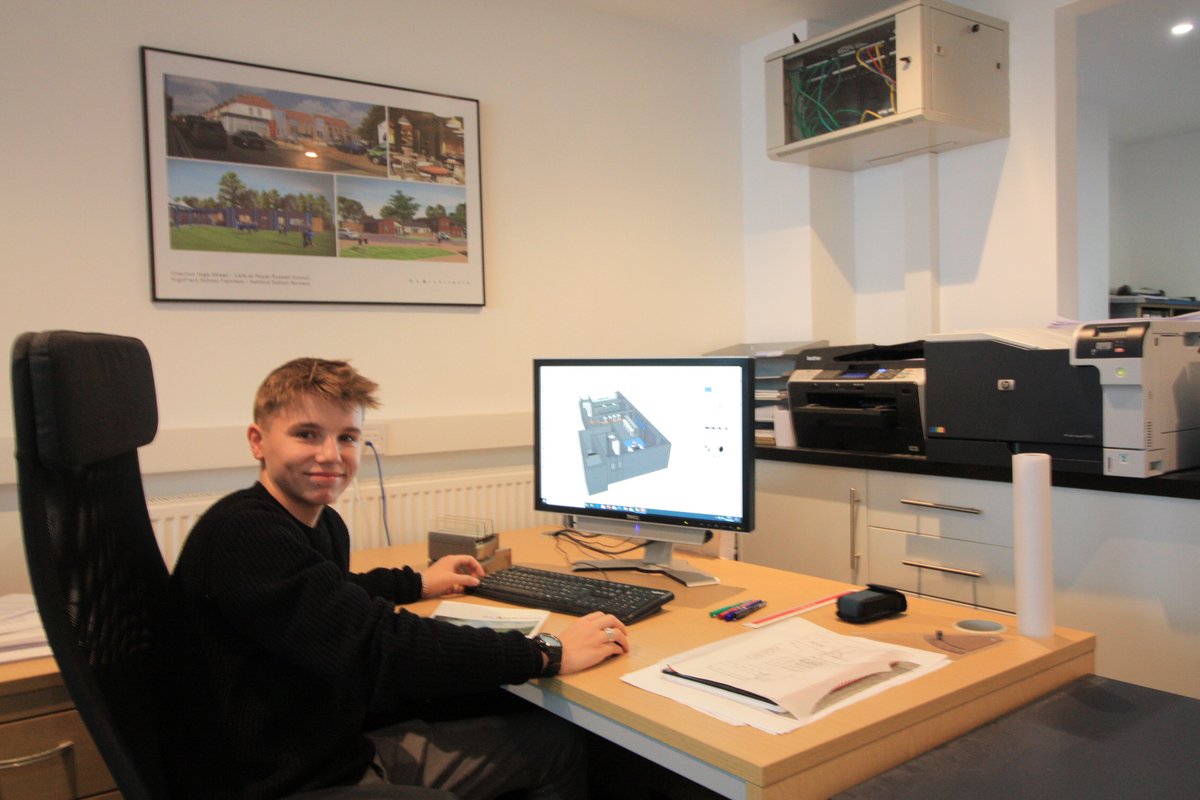 Kyle has just completed a weeks work experience with us. We hope he’s enjoyed his insight into the Architecture industry sketching and using design software. #architecture #design #work #experience #folkestoneacademy <a href="/turnerschoolsuk/">TurnerSchoolsUK</a>