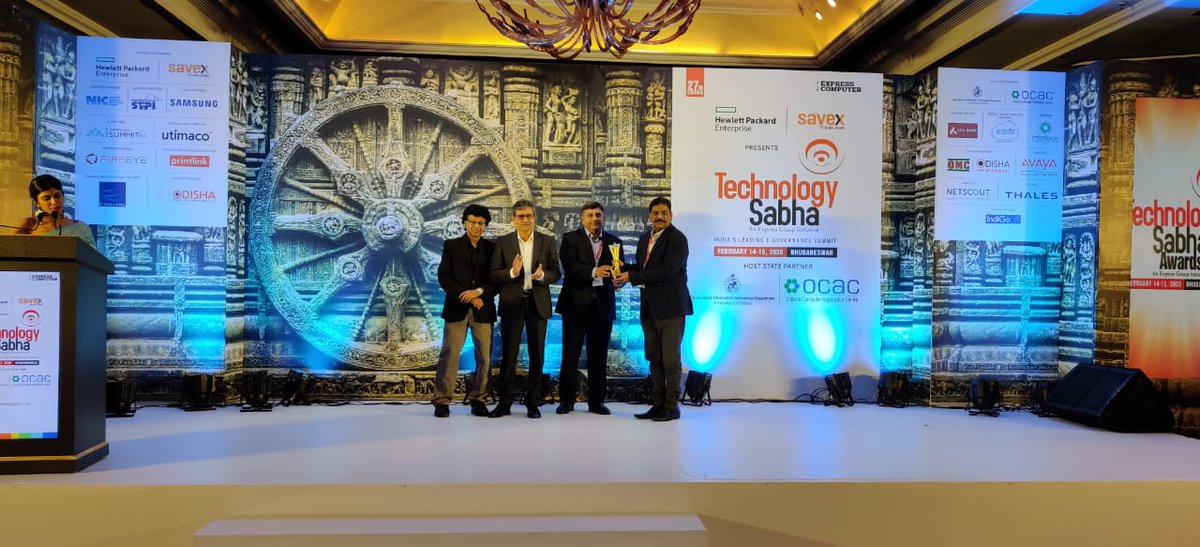 #TechSabha | Congratulations to AP Police (Kurnool District) for winning in the 'Enterprise Applications' category at Express #eGovernance Recognition Awards at #TechnologySabha Bhubaneswar @EIT_Odisha @OCAC_Odisha @GoI_MeitY @NICMeity