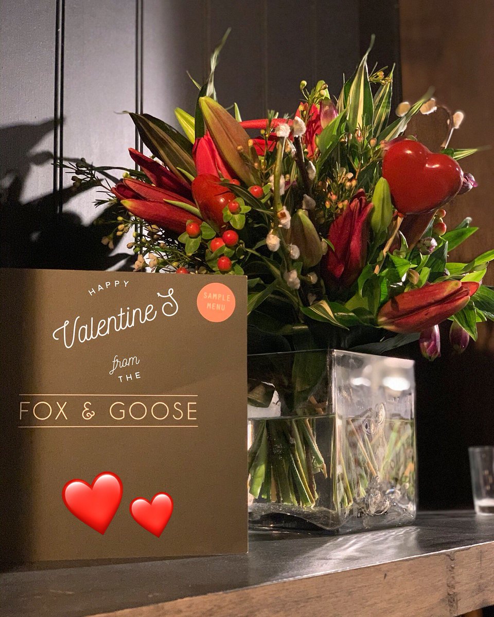 ❤️ A very Happy Valentine’s Day to all of our wonderful Fox &amp; Goose customers! We are looking forward to an evening full of love ❤️