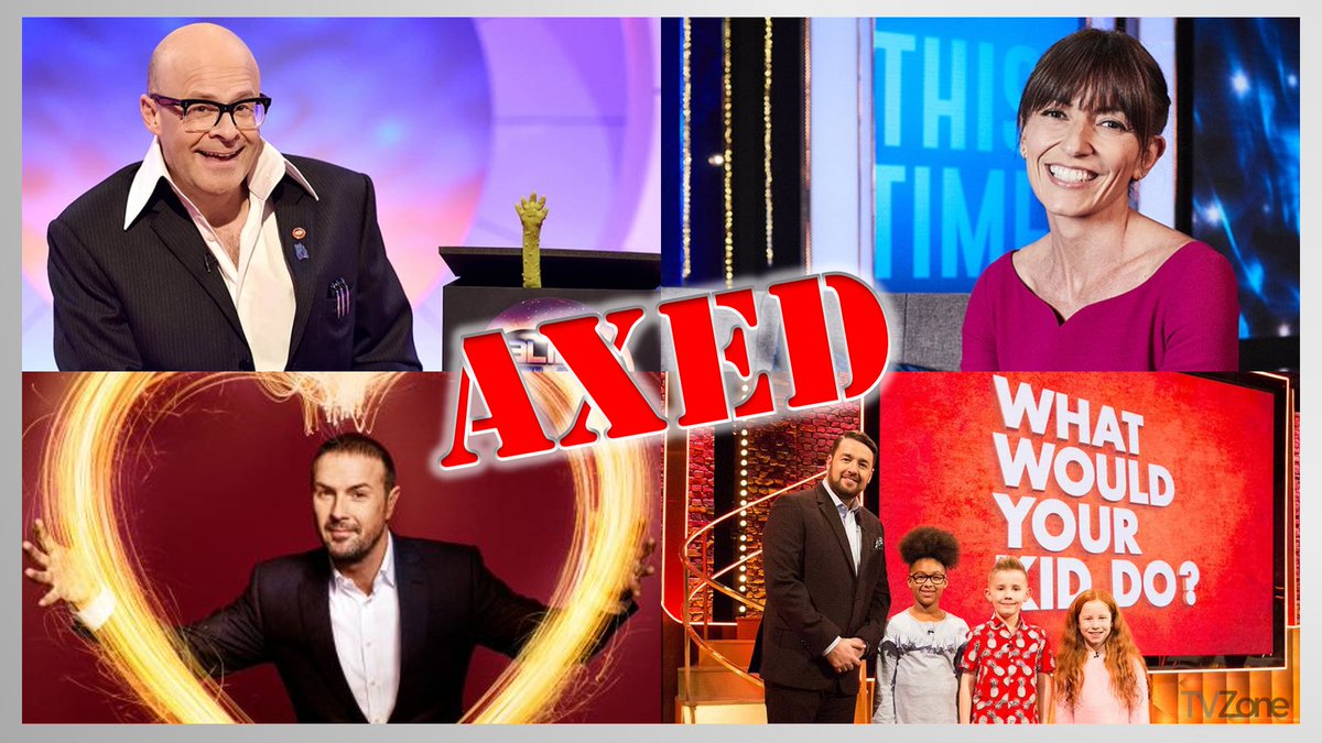 tvukzone's tweet image. ITV are in the process of "refreshing" their schedule, which includes axing "deadwood" programmes.

Recently axed shows include Harry Hill's #AlienFunCapsule, #ThisTimeNextYear with @ThisisDavina, #TakeMeOut with @PaddyMcGuinness and #WhatWouldYourKidDo with @JasonManford.