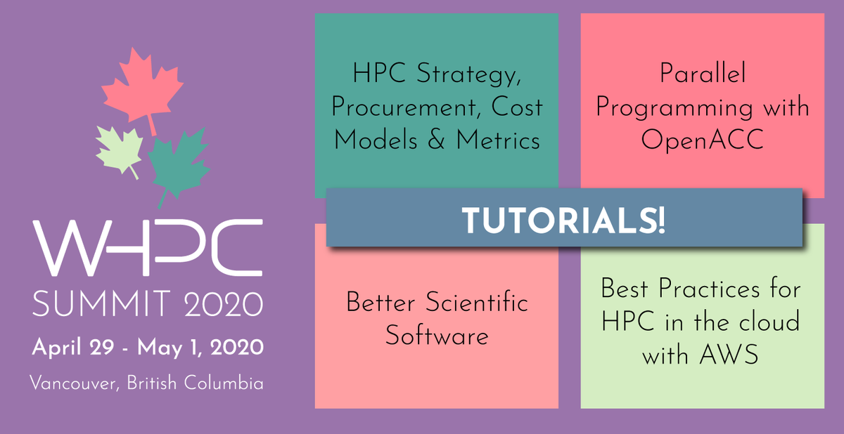 women_in_hpc's tweet photo. π¨π¨EXCITING SUMMIT NEWS!!π¨π¨
Announcing our #WHPCsummit #tutorials! We're covering #HPC #strategy to #opensource, making better #software to getting into the #cloud! More details coming soon! Make sure you register now to get the best price! https://t.co/4jvZ4AZ3rY https://t.co/4EmDb5umGt
