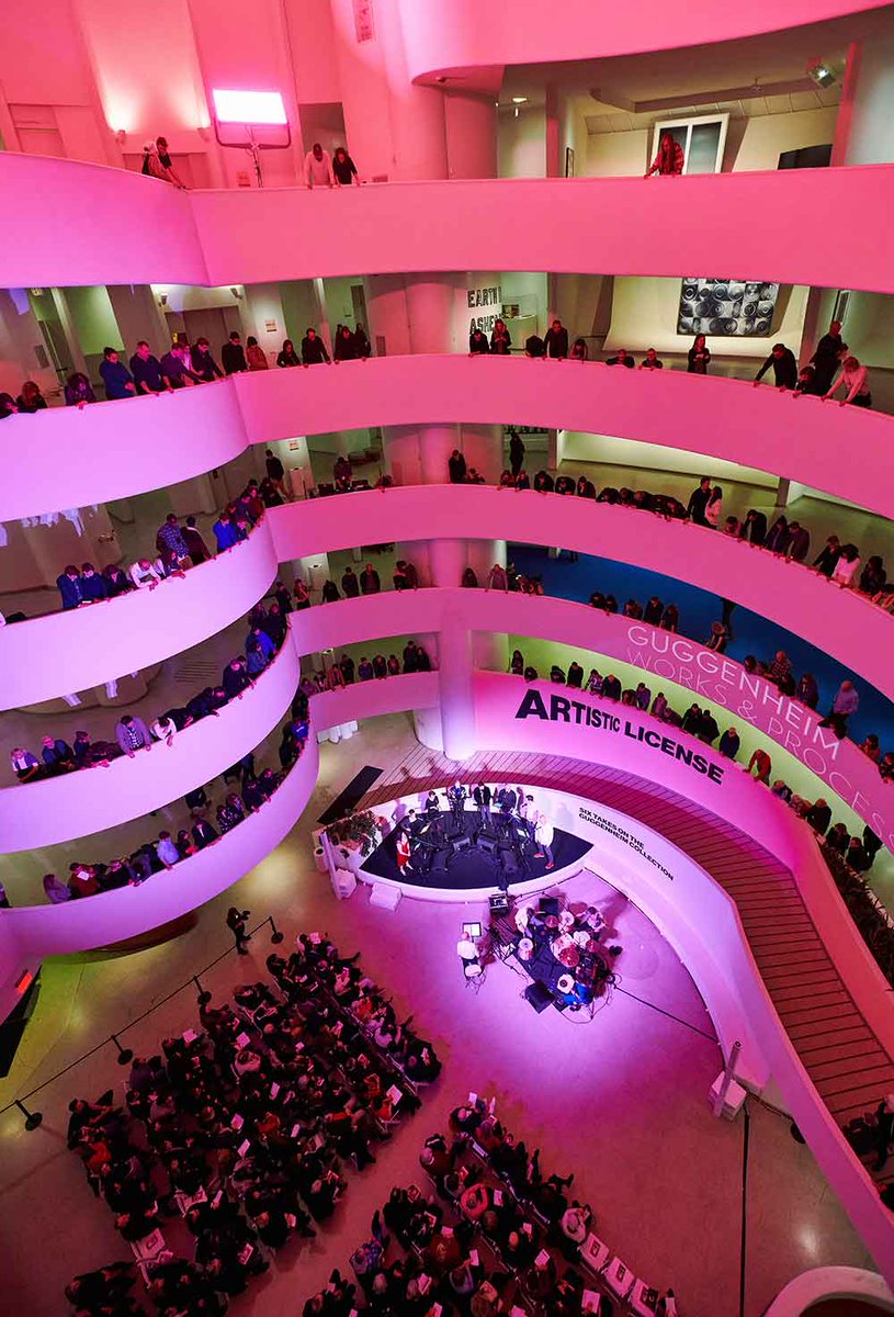 Sending a little love♩to you and our performers this #ValentinesDay with this pink and purple #mood shot of our 2019 Holiday Concert featuring @caroshawmusic and @RoomfulofTeeth in the <a href="/Guggenheim/">Guggenheim New York</a>'s rotunda. #WorksandProcess #FlashbackFriday