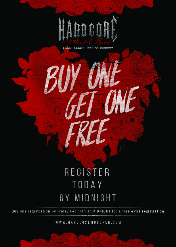 HardcoreMuddRun's tweet photo. Buy One Get One Free for Valentine's Day! - https://t.co/4FTlN65lN9 https://t.co/5f4svt8i8v