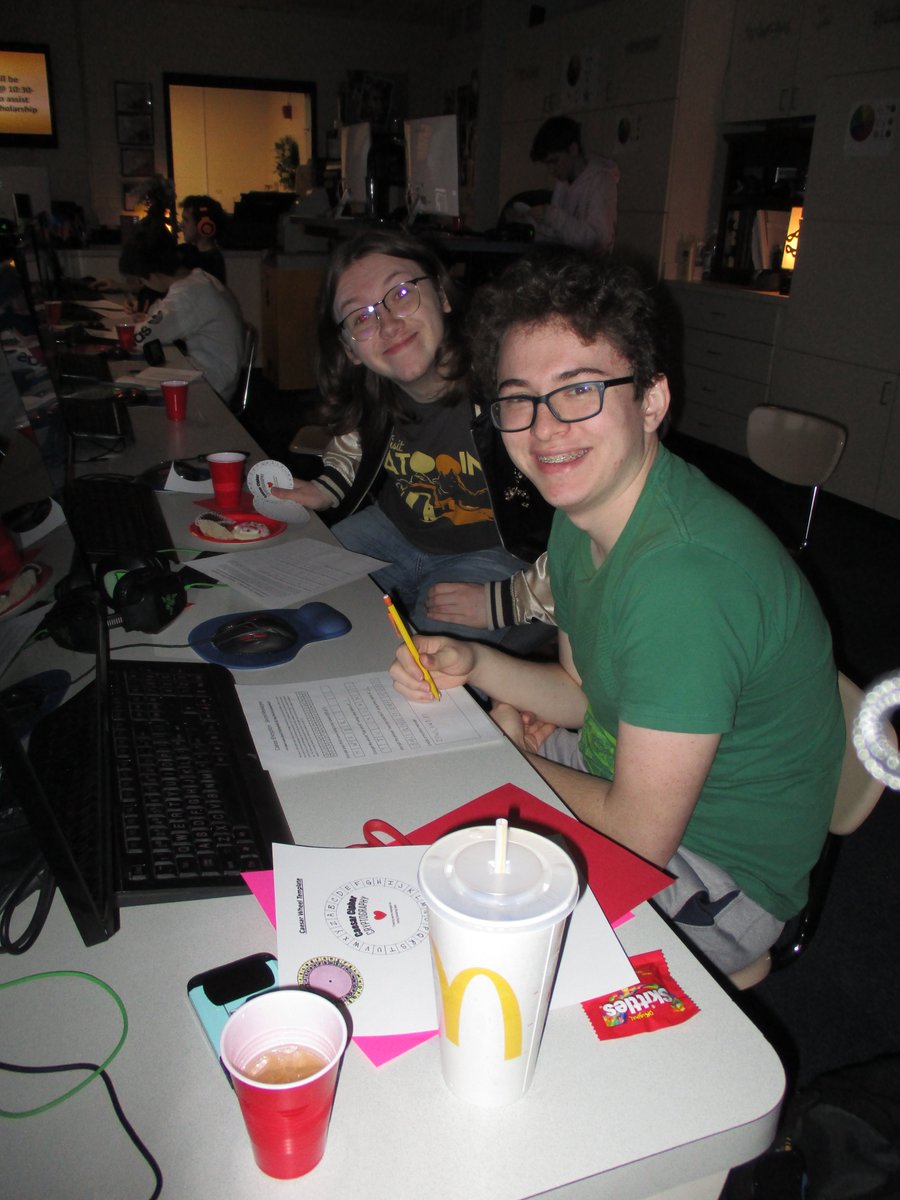 My students are creating Caesar Cipher Cryptography wheels and encrypting a Valentine's message on a card they made for someone special.  <a href="/codeorg/">Code.org</a> <a href="/NCWITAIC/">NCWITAIC</a> <a href="/SRC_Teach/">SRC_Teach</a>