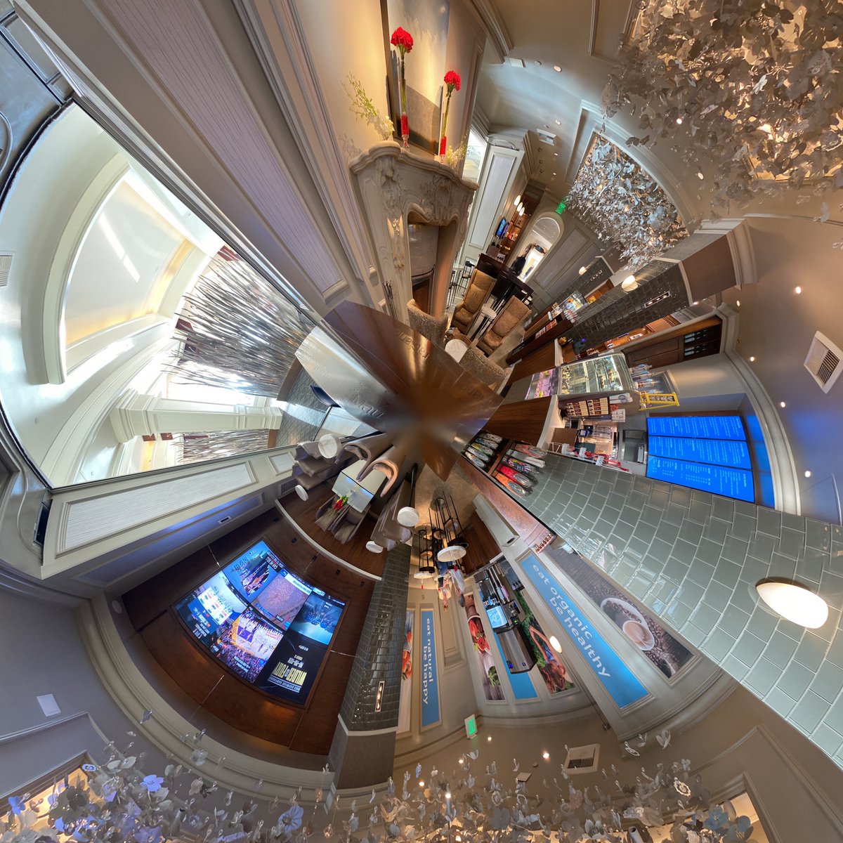 behold2day's tweet photo. Interesting  #tinyplanet in a private dining room @RCLagunaNiguel https://t.co/DRup9NIDK0