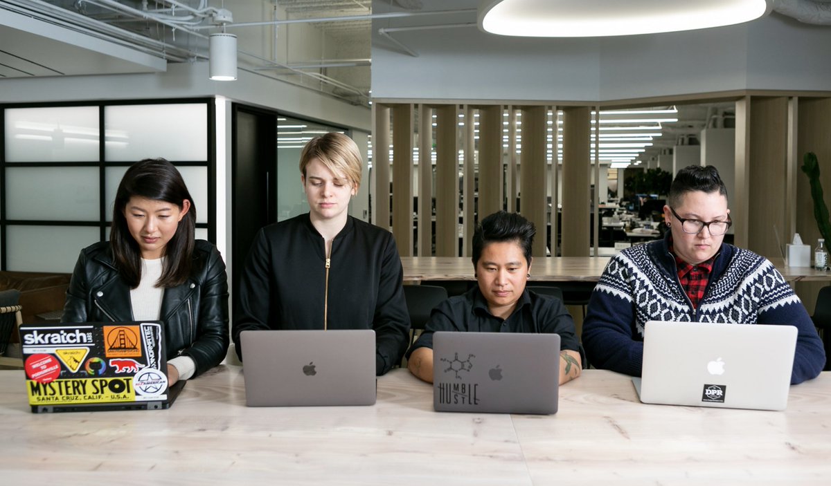 Are there queer people in tech? Most definitely. We released a collection of free stock photos to help increase LGBTQIA+ representation in the industry. Download ’em here: bit.ly/QueerInTechPho… #QueerInTechPhotos