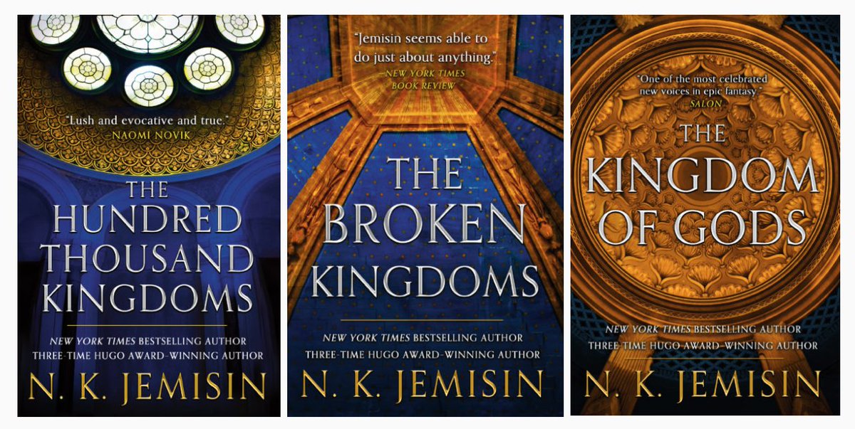 Orbit Books on Twitter: ".@nkjemisin's Inheritance Trilogy books are getting a beautiful new repackage! Orbit is very pleased to present these updated covers inspired by the regal architecture of the city of