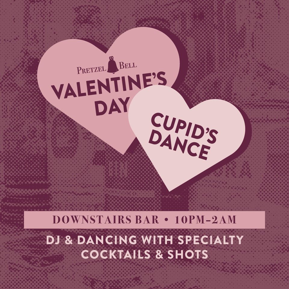 Join us downstairs for a Cupid's Dance tonight! 💌Grab your chicest outfit and hit the basement bar for DJ and Dancing with holiday-themed cocktails! Happy Valentine's Day!