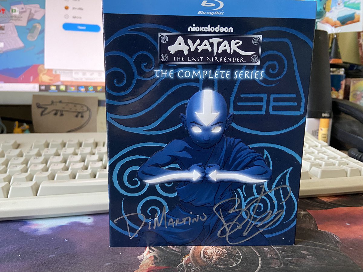 BullMoose's tweet photo. It being Valentine’s Day I think it’s time to give you all a present. I’ve got this complete Avatar Blu Ray set autographed by series creators Michael DiMartino &amp; Bryan Konietzko to give away. RT to enter and I’ll pick a winner Monday 2/16. 

Good luck! https://t.co/uqbIh4SEwd