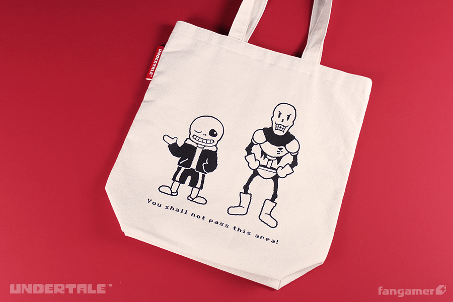 Fangamer's tweet photo. The new Sans &amp; Papyrus stuff we launched on Black Friday is finally back in stock! 

that shirt with sans and papyrus on it: https://t.co/b81COLOwrn
Skelebros bag: https://t.co/334k3cCmJH https://t.co/rHqXdAOIuH