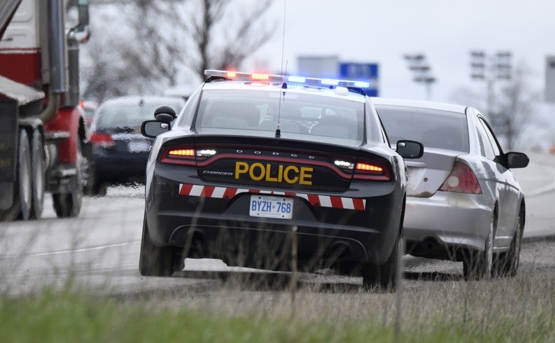 OPP_CR's tweet photo. Driver charged for passing stopped school bus at 59 km/h over speed limit – driver was late for his G license driving test. #SlowDown #CaledonOPP ^in. https://t.co/8uHiNylZl3