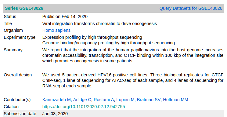 michaelhoffman's tweet photo. @biorxivpreprint @MKarimzade @MatLupien @ScottBratman @jaspar_db @doctorcorces @JeffreyGranja @WJGreenleaf @HowardYChang @ENCODE_NIH @aviadt @pmcancercentre @MBPatUofT 24/Happy Valentine's Day! Data are available on GEO: https://t.co/Rx1qk6PTiQ
Analysis results and software deposited on @ZENODO_ORG in the #HoffmanLab community: https://t.co/rIAx8XRUPw https://t.co/AeQSQJPQzM