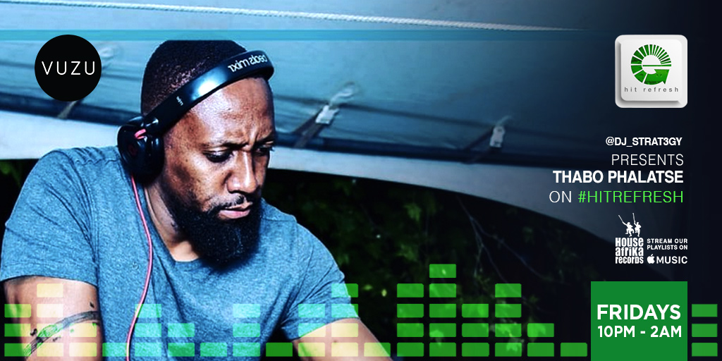 Hit_Refresh's tweet photo. No stranger to any legit, House Head who’s au fait with Mzansi’s brimming underground scene, @ThaboPhalatse79 hits the decks in 15 min!

Show love #HitRefresh &amp; get tickets for @DMSSouthAfrica (24 - 27 MAR) the epic, Dance Symposium he'll be part of, here: https://t.co/kURfxNVZ74 https://t.co/bctMaKQJlB