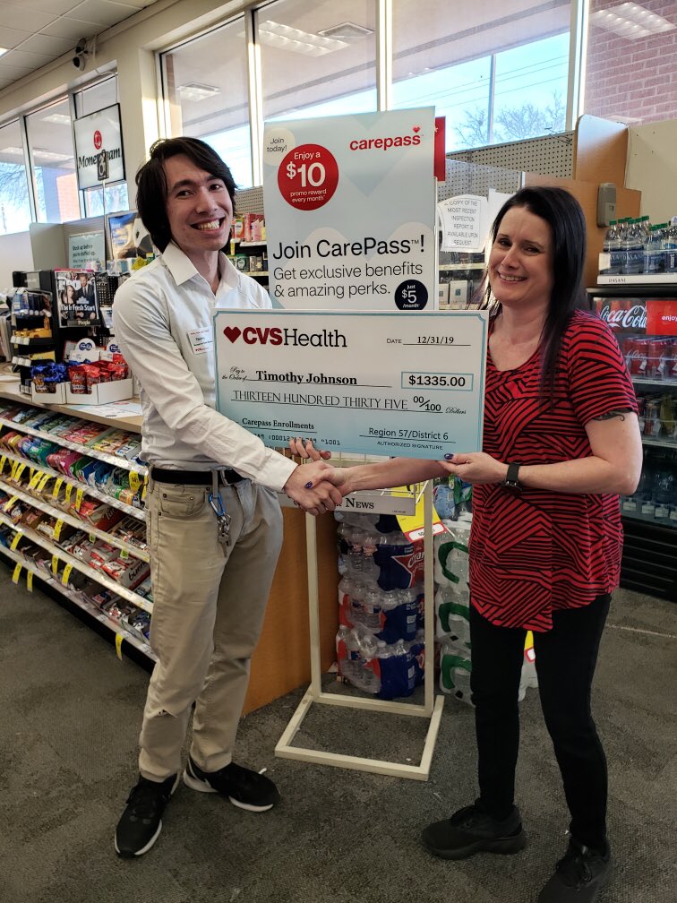 Tim Johnson a top CarePass champ for D5706! This check was a great visual that inspired colleagues to get in the game!  #GROW #57goesRED