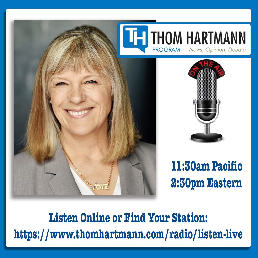 MimiKennedyLA's tweet photo. I’ll be on the @Thom_Hartmann program today. #LAVoting #vote @pdamerica https://t.co/5oHlpg1l2t