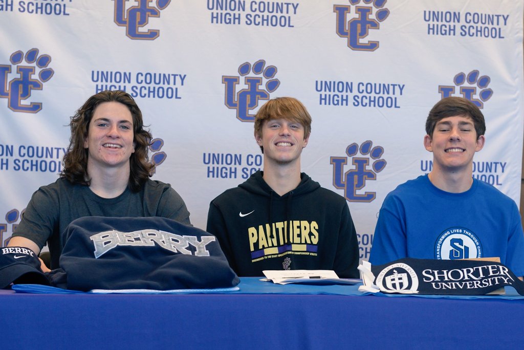 FOOTBALL: Three Union County Panthers put pen to paper.

🏈Morlock to Shorter

🏈Allison &amp; Mancuso to Berry