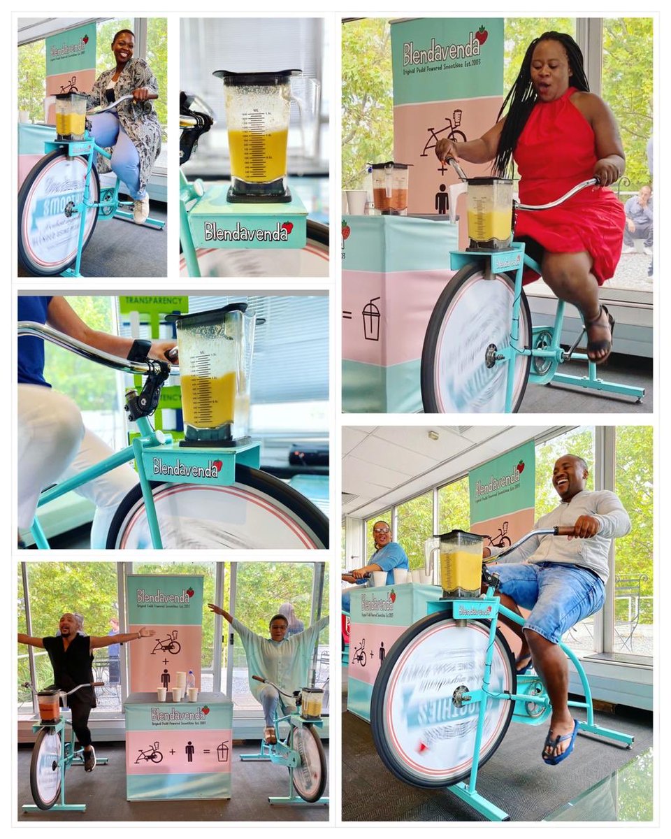 Showing some smoothie ❤ this Valentine’s Day! Awesome Friday vibes at Zestlife’s Wellness Day at their Cape Town offices today! 🚴+🍓+🍌+🥭= 🥤
#smoothiebike #blenderbike #capetownbusiness #wellness #capetownevents #madeincapetown #blendavendasmoothiebikes