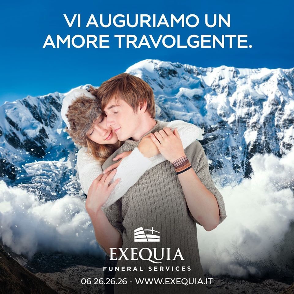 RiccardoPirrone's tweet photo. Buon #SanValentino da #Exequia, il brand low cost di #Taffo. https://t.co/W94dyWIZab