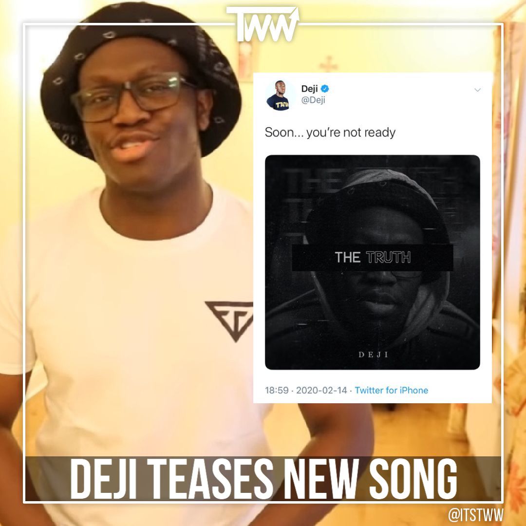 itstww's tweet photo. .@Deji teases new song, called "The Truth".

What do y'all think it's about?? 🤔 https://t.co/nRHapOXXuL