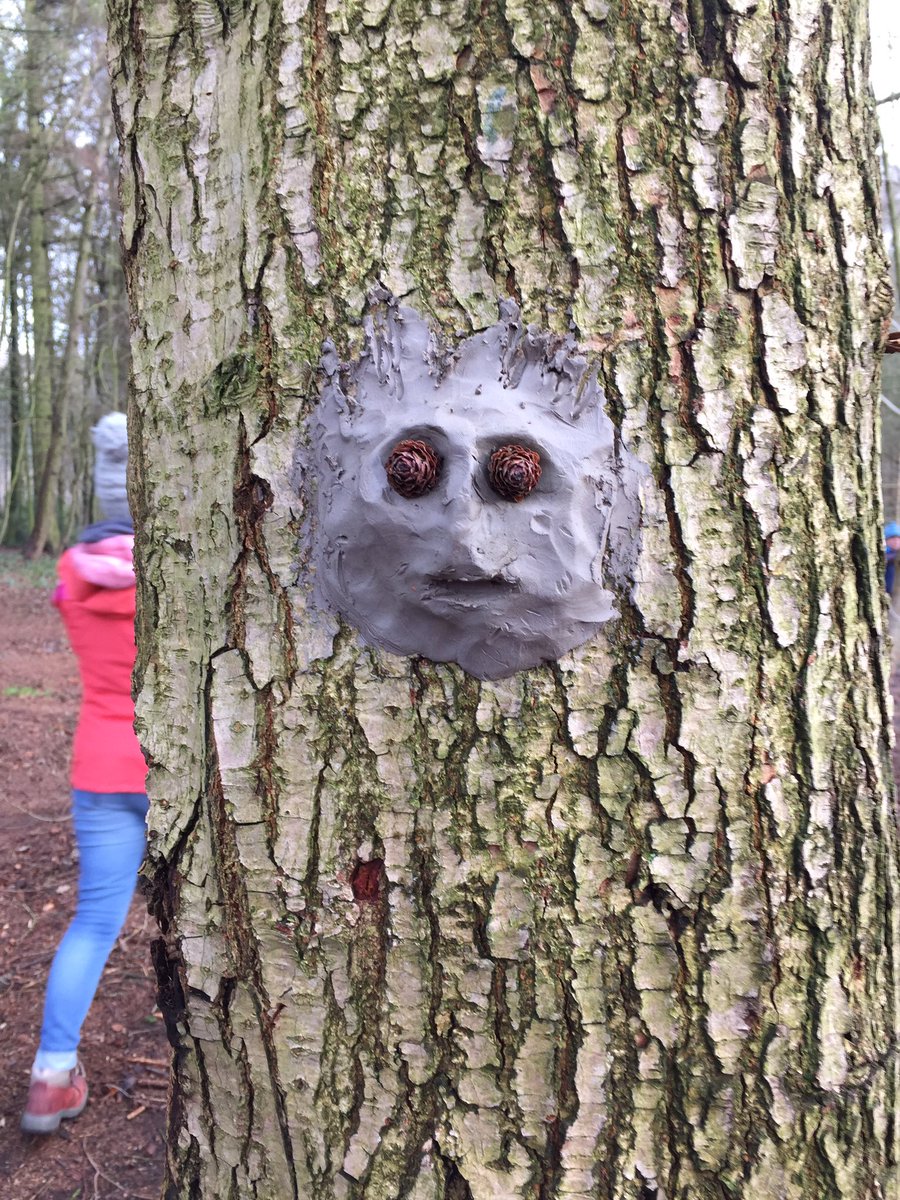 ElemoreForestS1's tweet photo. And we rounded out each session with staff foraging for natural resources and making clay faces around the woods ๐ you can tell whoโs good at art! #clayfaces #facesinthetrees #forestschools #outdoored https://t.co/2Ci3CpXmWe