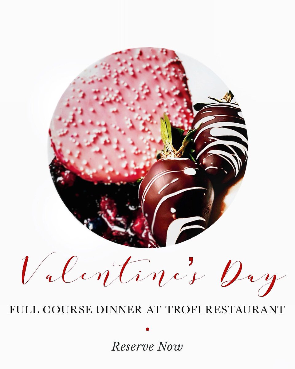 DoubleTreeKCOP's tweet image. Valentine’s Day menu available at Trofi Restaurant ALL WEEKEND ♥️ Impress your date with a three-course meal, available for the price of the chosen entrée. 

MAKE YOUR RESERVATIONS NOW!
Open Table: bit.ly/3bwlZZt 
OR call directly: (913) 451-6100

#foodie #ValentinesDay