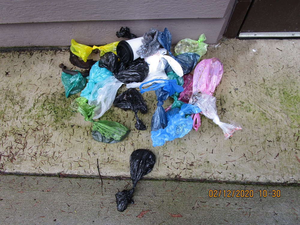 olympicforest's tweet photo. We really appreciate that folks are bagging up their dog’s poop, it helps keeps our watersheds healthy. But when there is no trash can available then it is your responsibility to pack out your trash. 

Plan ahead &amp; bring an extra bag or container for the ride home. 🐾 #PackItOut https://t.co/U4VCfSNjbC
