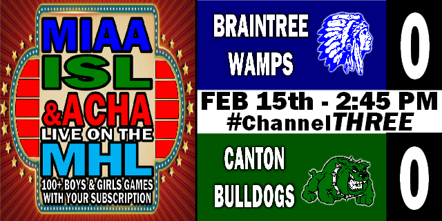 alwaysonlive_'s tweet photo. Saturday game 2 of 6 Puck drop at 2:45pm @HockeyBraintree hosting @CantonHSHockey with @pablomac42 on call #ChannelTHREE @JakeTLevin @BConn63 @mhigo66 @In_The_Slot @seriovideo @BraintreeWamps @CantonAthletics @CoachHallChirps @Matt47554980 #BuddyFarriera https://t.co/brFddk83eq
