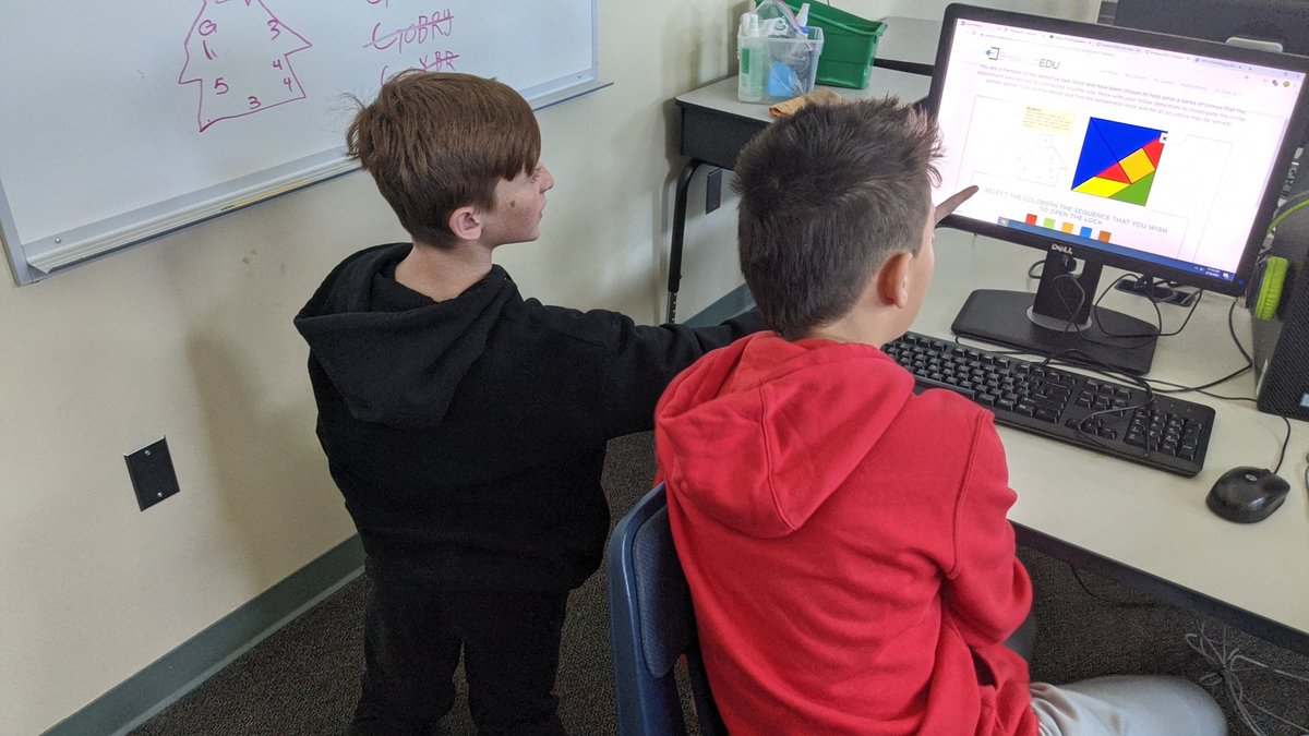 TheJetTechLab's tweet image. "Hey mister, can we use the whiteboard?" 
Of course. #breakoutedu