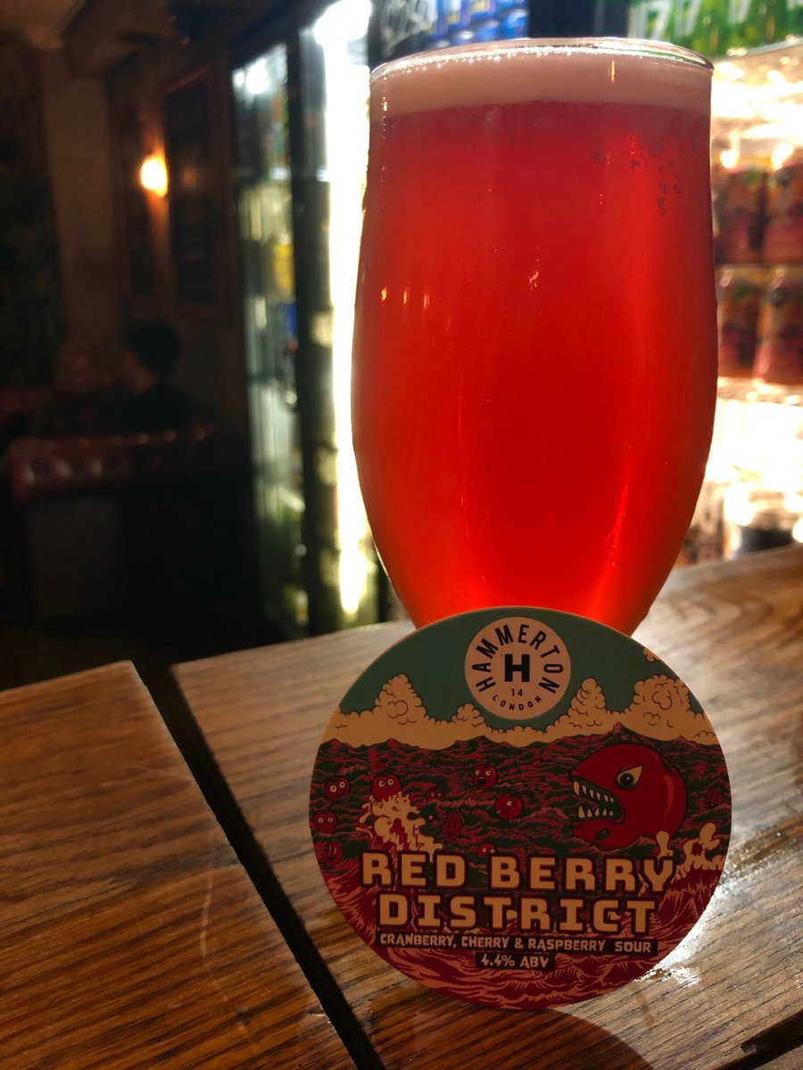 HammertonHouse's tweet photo. Red berry district available on our taps at house. Cranberry, cherry and raspberry sour! Sessionable, tart and fruit for days! 🍻🍒🥳 #houseofhammerton #hammertonbrewery #fruitedsour #berrysour #sourbeer #redberrydistrict #craftbeer #craftpub #islington #hollowayroad #localbrews https://t.co/qqjXTVFARu