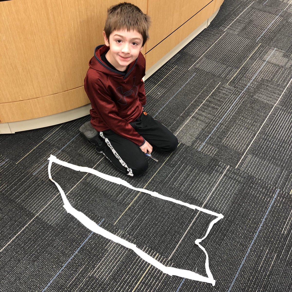 s_d_mclaughlin's tweet photo. This morning’s Valentine’s Day challenge: create the biggest heart using only 1 sheet of paper, a pair of scissors, and a roll of tape. Check out what they surprised me with! 🤯@taylor_ancell @BrittanyCaspe17 @Mill_Creek_ISD @ISDKidsSafari #isdstrong So proud! 💛 https://t.co/9zy0OAnvVq
