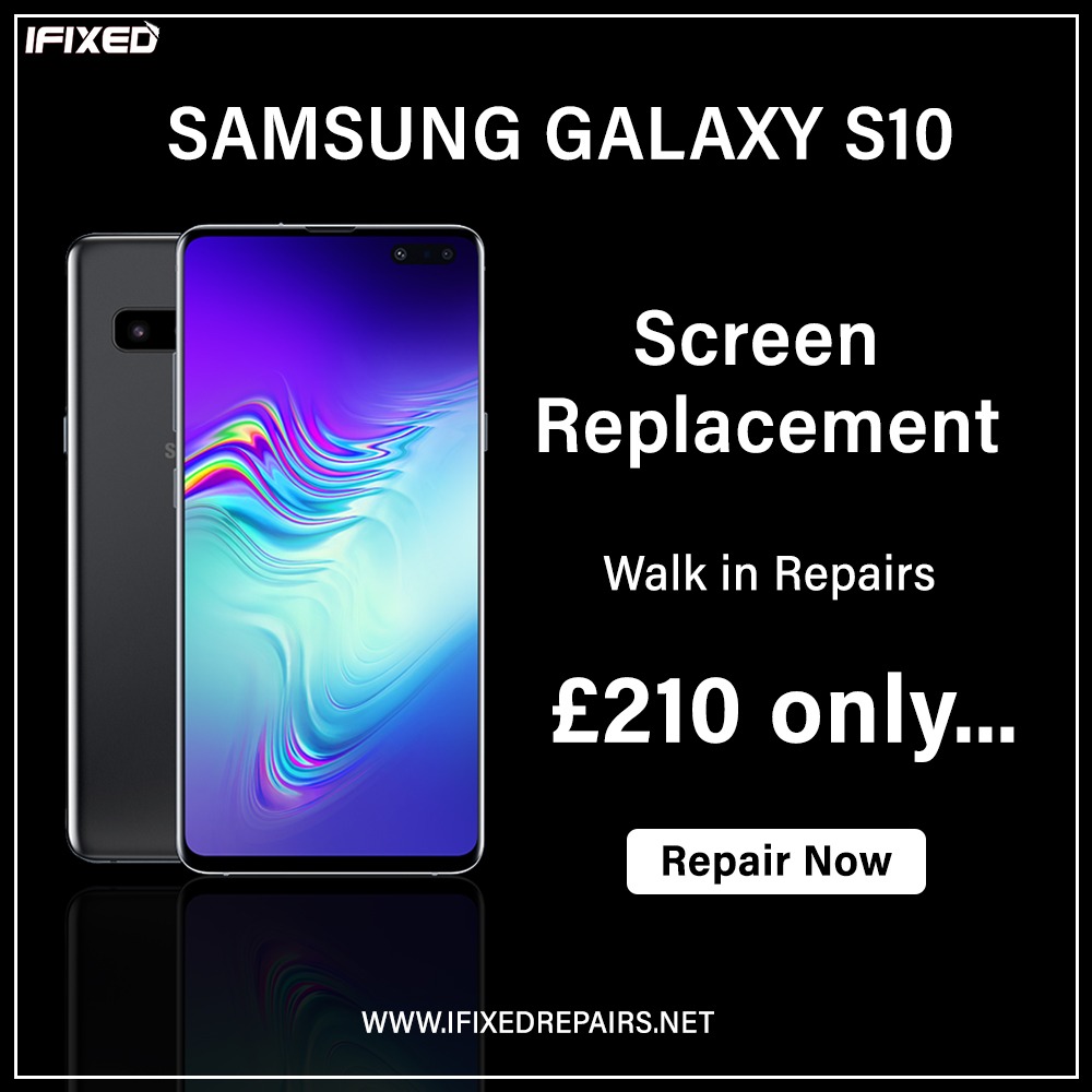 Samsung Galaxy S10 screen replacement service available at Ifixed. Repair Now! Log on to ifixedrepairs.net for more information. Contact us-01707707273⠀ #ifixedrepairs #phonerepair #screenrepair #repairshop #samsung #iphones #screenreplacement #samsung #samsunggalaxys10