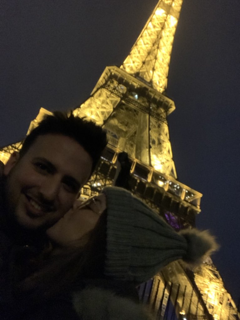 El mejor san valentin junto a ti. Love paris 💋💋💋💋💋 #EiffelinLove maite y Joselu