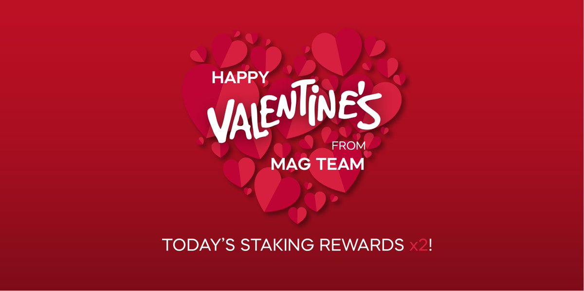 magnetwork_io's tweet photo. We are doubling up today's $MAG #staking #rewards so you can share them with your significant other! #cryptocurrency #blockchain #crypto #magnetwork #stellar https://t.co/BsEr9f9vyp