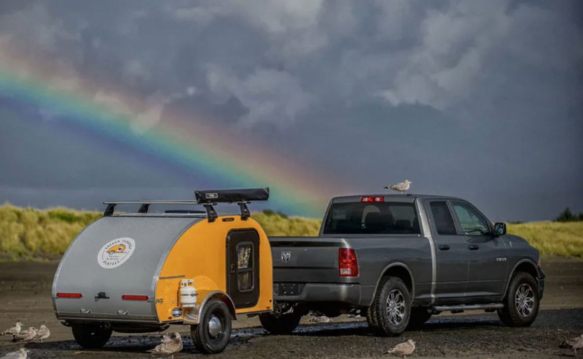 Rent oddball RVs, sleek Airstreams, colorful camper vans, teardrop