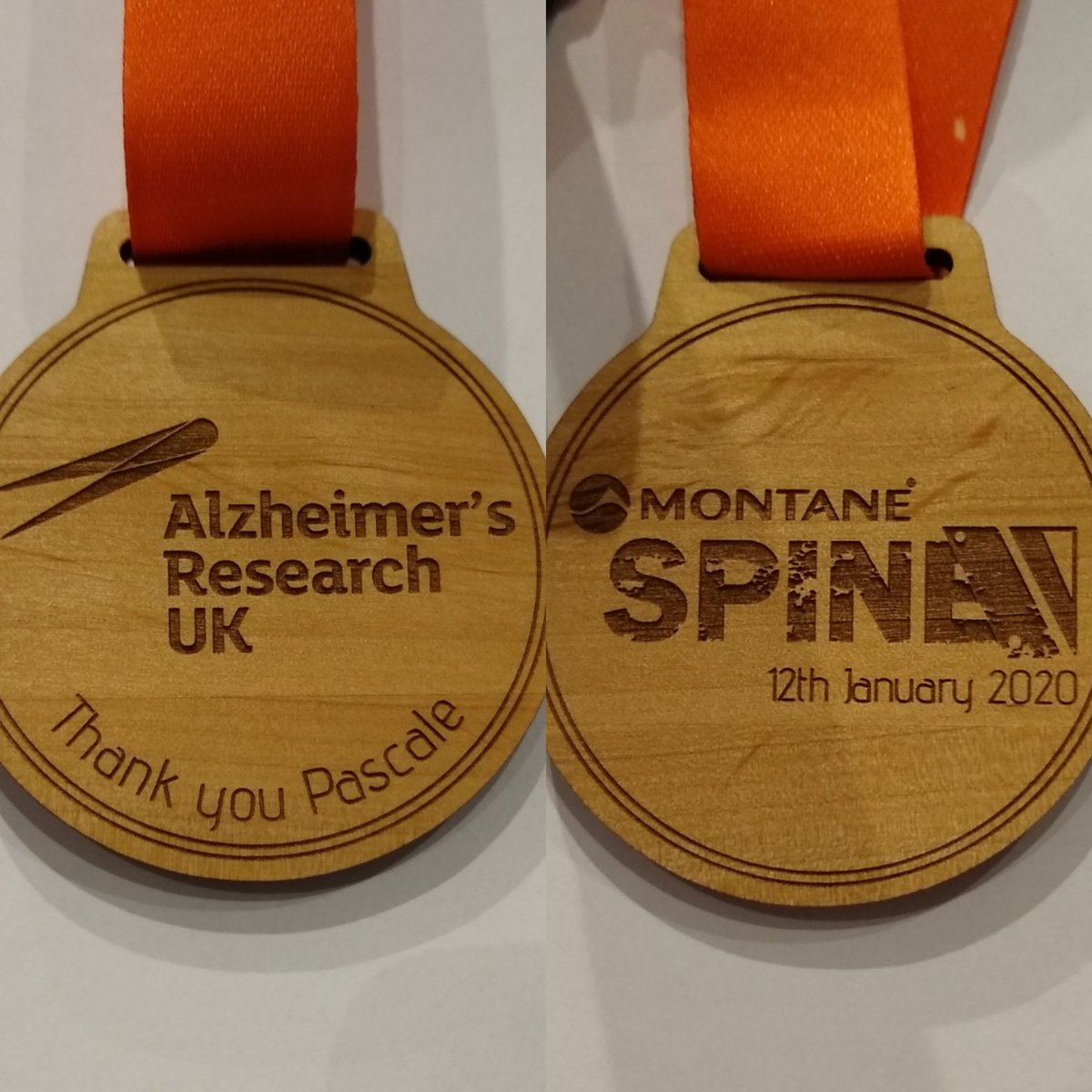 I didn't finished the Spine race but <a href="/teamaruk/">TeamARUK</a> thought I deserve a medal nonetheless for the fundraising so they made one for me 😁 So sweet 🤩  #alzheimersresearch #aruk #spinerace #spine2020 #montanespinerace #aruk #ultrarunning #trailrunning