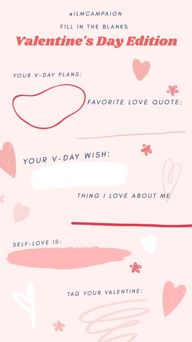 ilmcampaign's tweet photo. Happy Valetine’s Day! Make some time for some Self-Love today and fill out our Valentine’s Day self-love Pledge! Repost and tag us for a retweet!! 💗 https://t.co/upaMVEDGYX