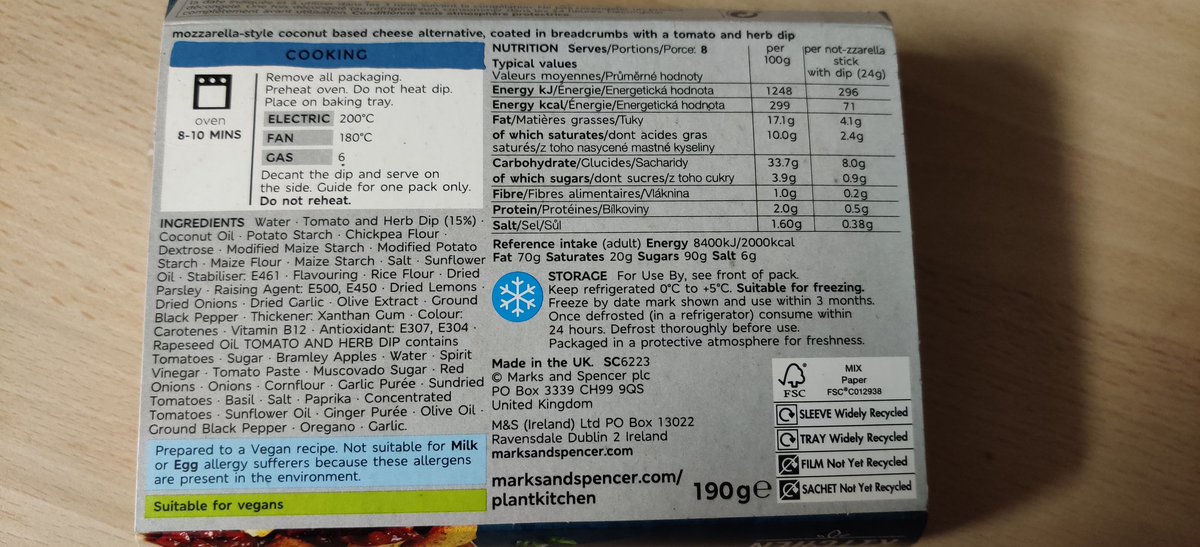 FoodIdeasForPKU's tweet photo. These look good 😋 Not-zerella sticks from @marksandspencer. They are 0.5g per stick, so half an exchange for one. And they come with a dip. @NSPKU  #lowpro #pku #nspku https://t.co/RczQszKpeg