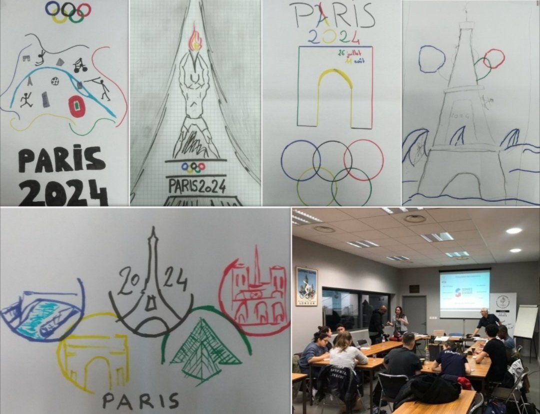 elodiearduin's tweet photo. Productions des volontaires en #ServiceCivique de la promotion Gévrise EMANE lors de la Formation Civique et Citoyenne des 13 et 14 février 2020 au @crosif - "Imaginez l'affiche des Jeux de @Paris2024".
🤔🇫🇷✍️ #CDOS95 #Ambassadeurs #Héritage #Génération2024 @FranceOlympique https://t.co/ajk99qgGHR