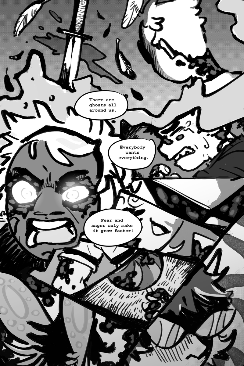 _liminalspace_'s tweet photo. My submission for @CrossoverStuck was a thematic one with Princess Mononoke. #Homestuck 
"There cannot be a happy ending to the fight between the raging gods and humans" (1/2) https://t.co/8q9y6xNmU3