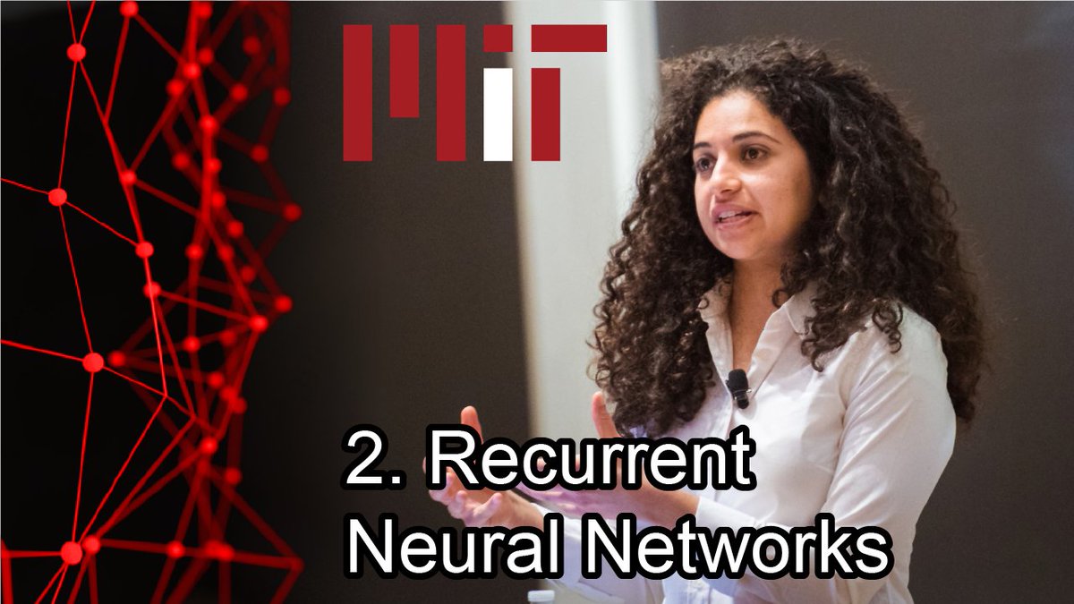 💥💥 Lecture 2 of @MITDeepLearning 2020, taught by @apsoleimany, is now available online! New lecture video every Friday 1pm for the rest of the course‼️ #RNNs #IntroToDeepLearning Lecture 2 👉 youtube.com/watch?v=SEnXr6… Website 👉 introtodeeplearning.com @MITEECS @MIT_CSAIL