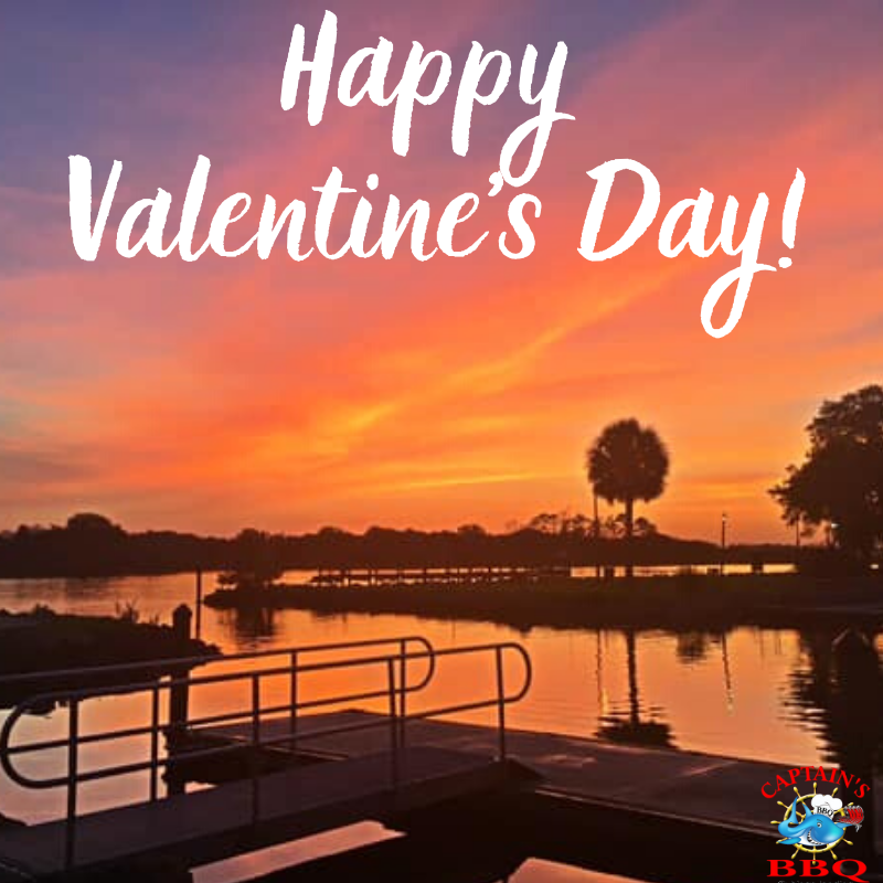 With a view like this, we're sure your Valentine will be very happy you came to Captain's BBQ for dinner!